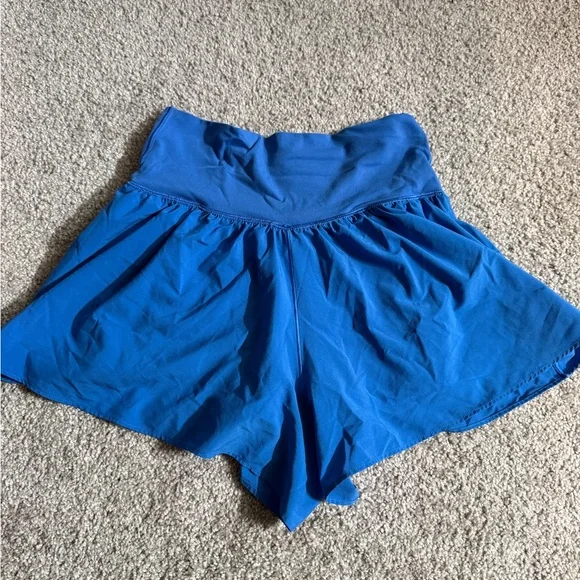 Aerie Offline Women's Blue High-Waisted Shorts - Picture 3 of 4